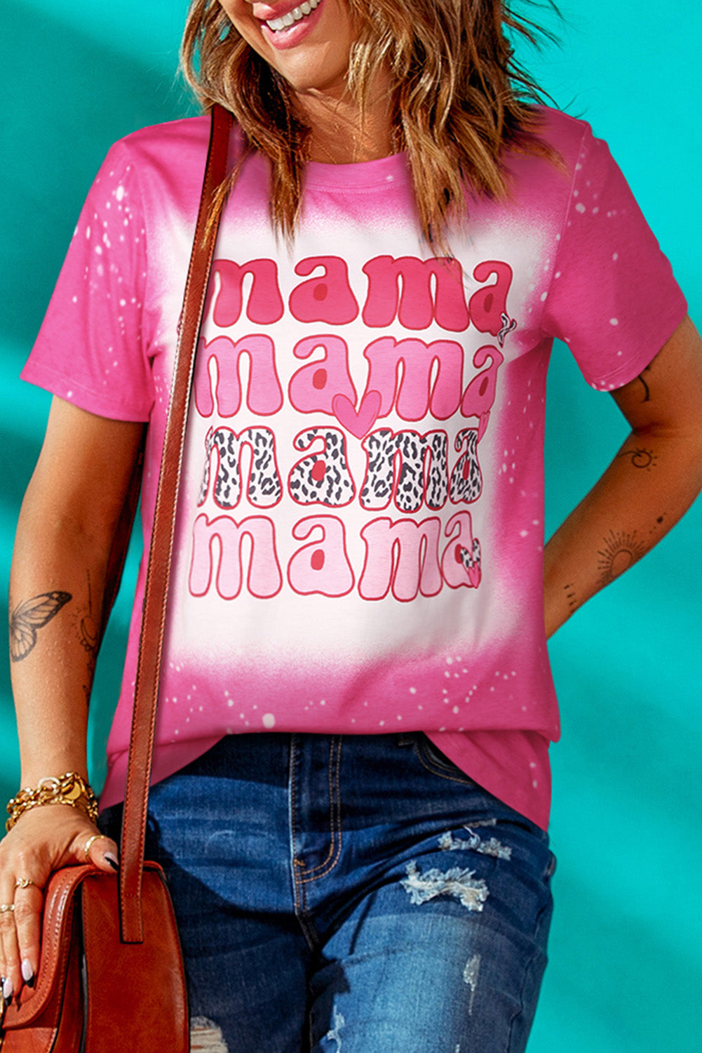 MAMA Round Neck Short Sleeve T-Shirt nicholesgifts