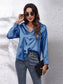 Collared Neck Buttoned Long Sleeve Shirt nicholesgifts