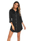 Button Up Collared Neck Night Dress with Pocket nicholesgifts