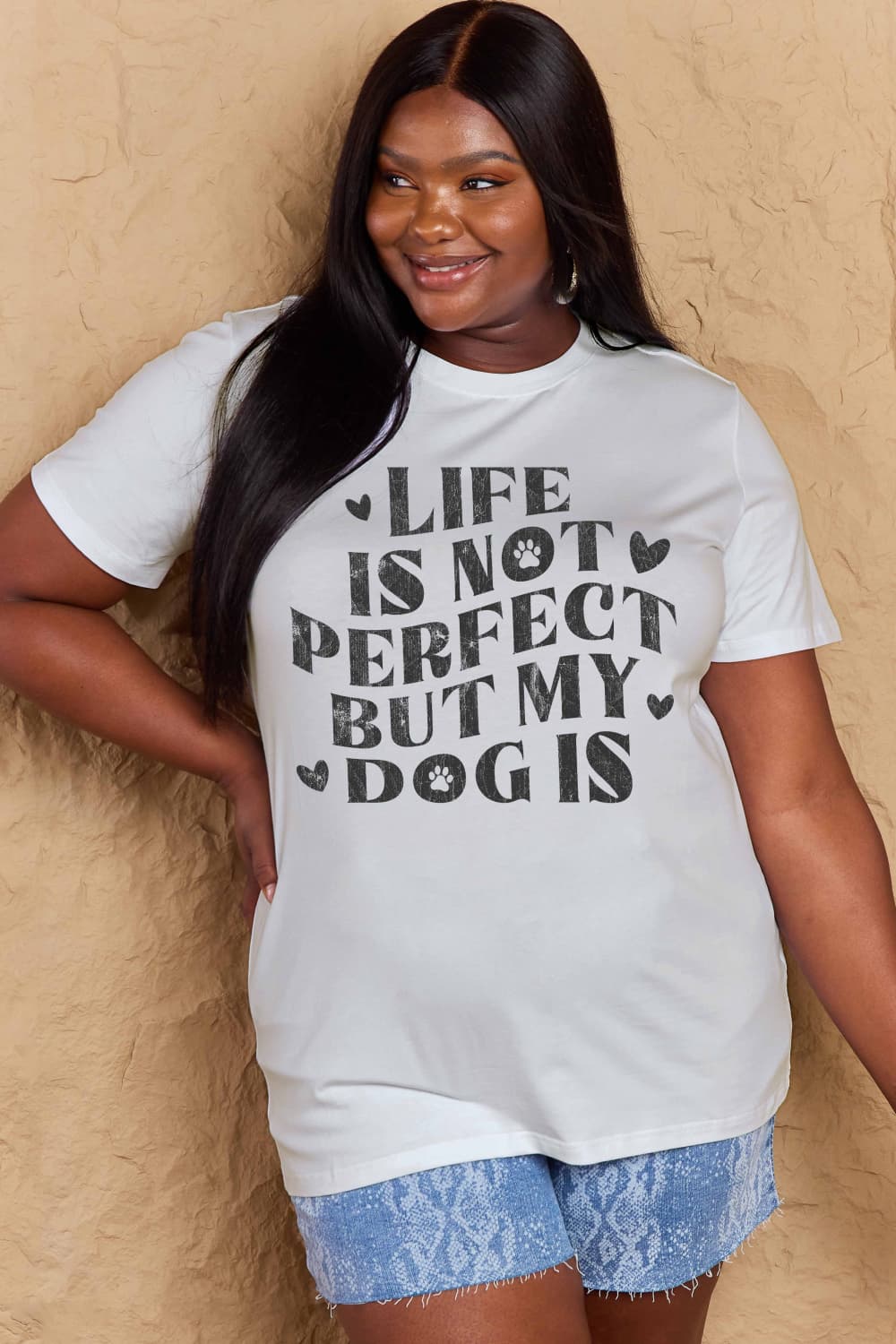 Simply Love Full Size Dog Slogan Graphic Cotton T-Shirt nicholesgifts