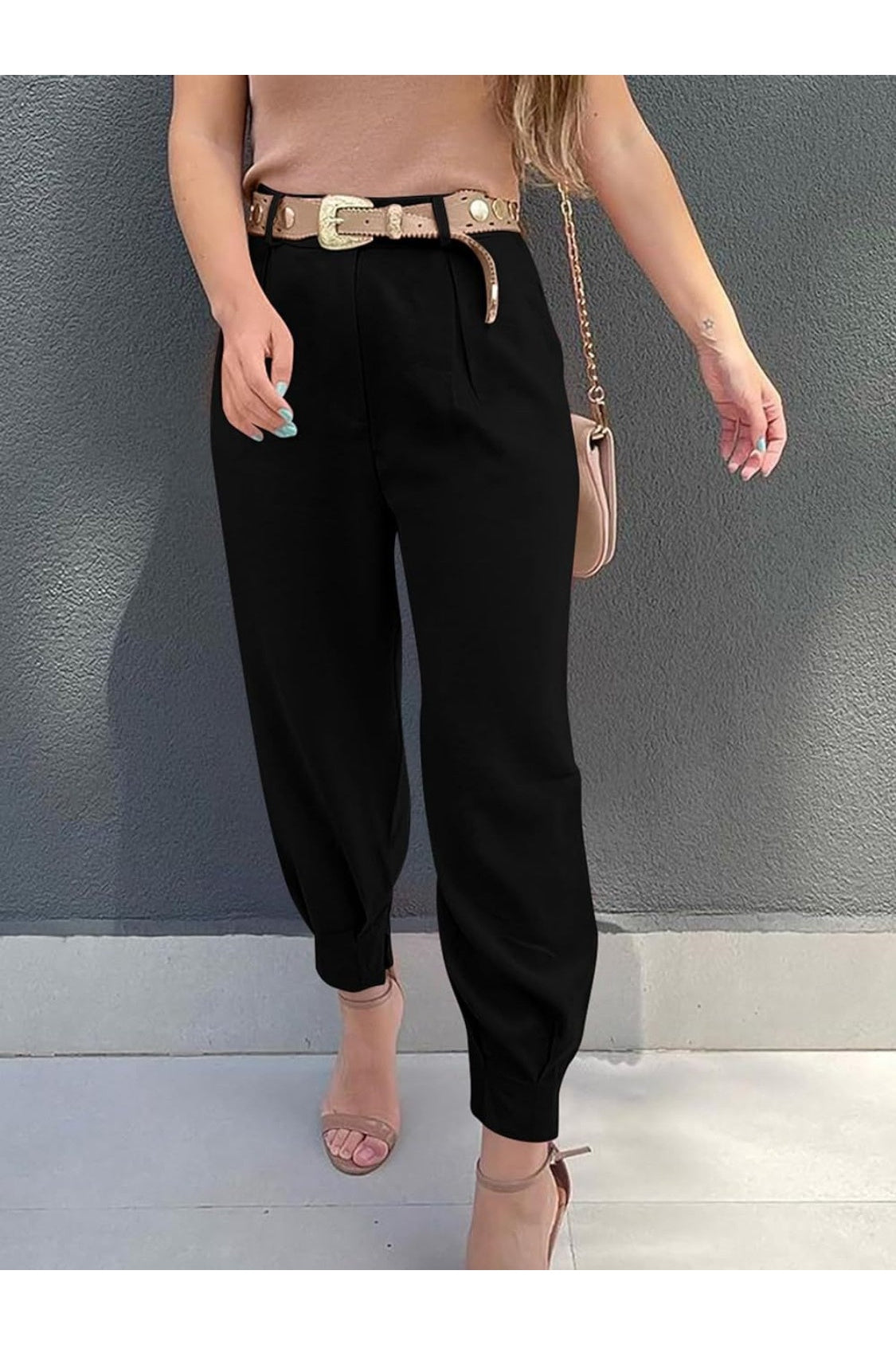 High Waist Cropped Pants nicholesgifts