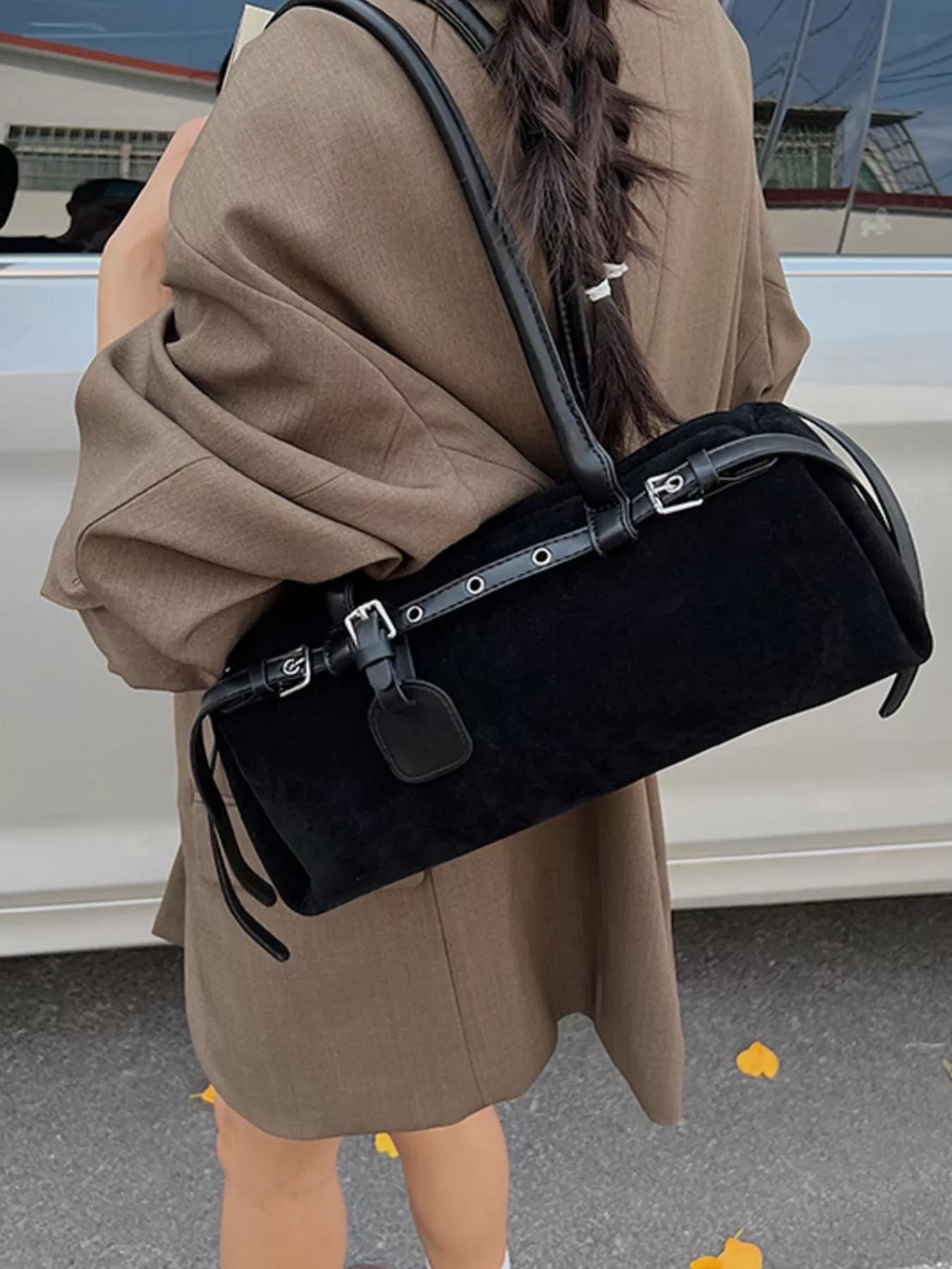 Buckle Decor Shoulder Bag nicholesgifts
