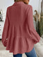 Women Striped Button-Down Tiered Shirt nicholesgifts