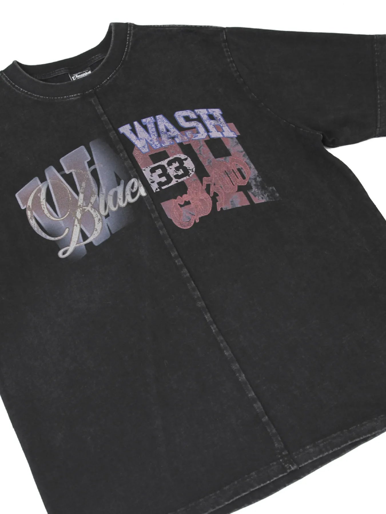 Men's Vintage Washed Letter Graphic T-Shirt NicholesGifts