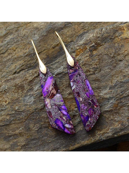 Gold-Plated Copper Dangle Earrings