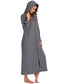 Zip Front Hooded Night Dress with Pockets nicholesgifts