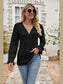 Eyelet Lace Trim Flounce Sleeve Blouse nicholesgifts
