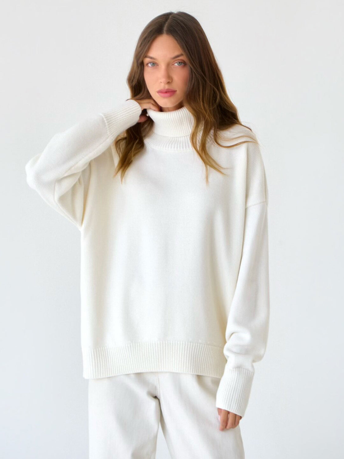 Turtleneck Long Sleeve Sweater NicholesGifts