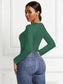 Round Neck Long Sleeve Bodysuit nicholesgifts