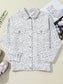 Leopard Button Up Long Sleeve Denim Jacket nicholesgifts