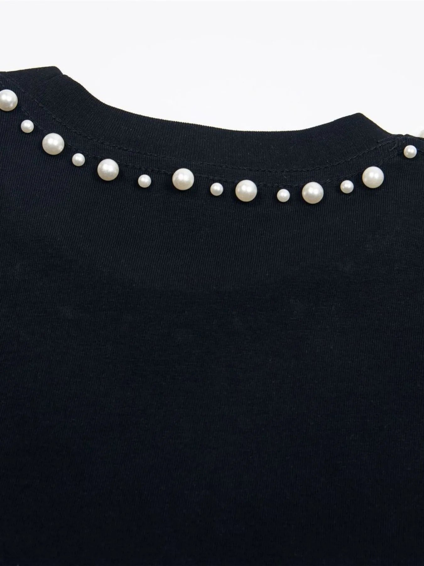 Men's Pearl Detail Round Neck T-Shirt NicholesGifts