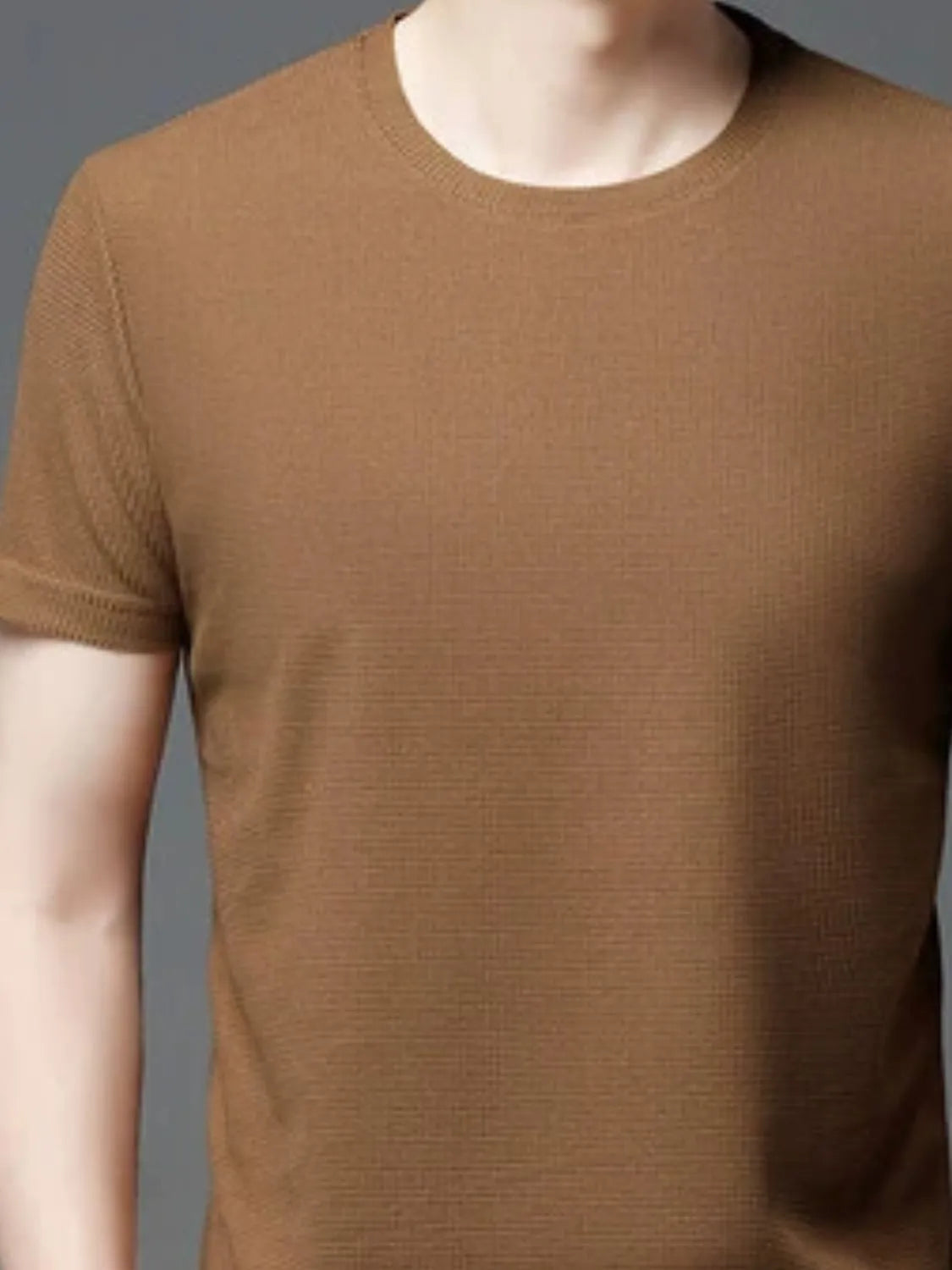 Men's Plus Size Round Neck Short Sleeve T-Shirt Trendsi