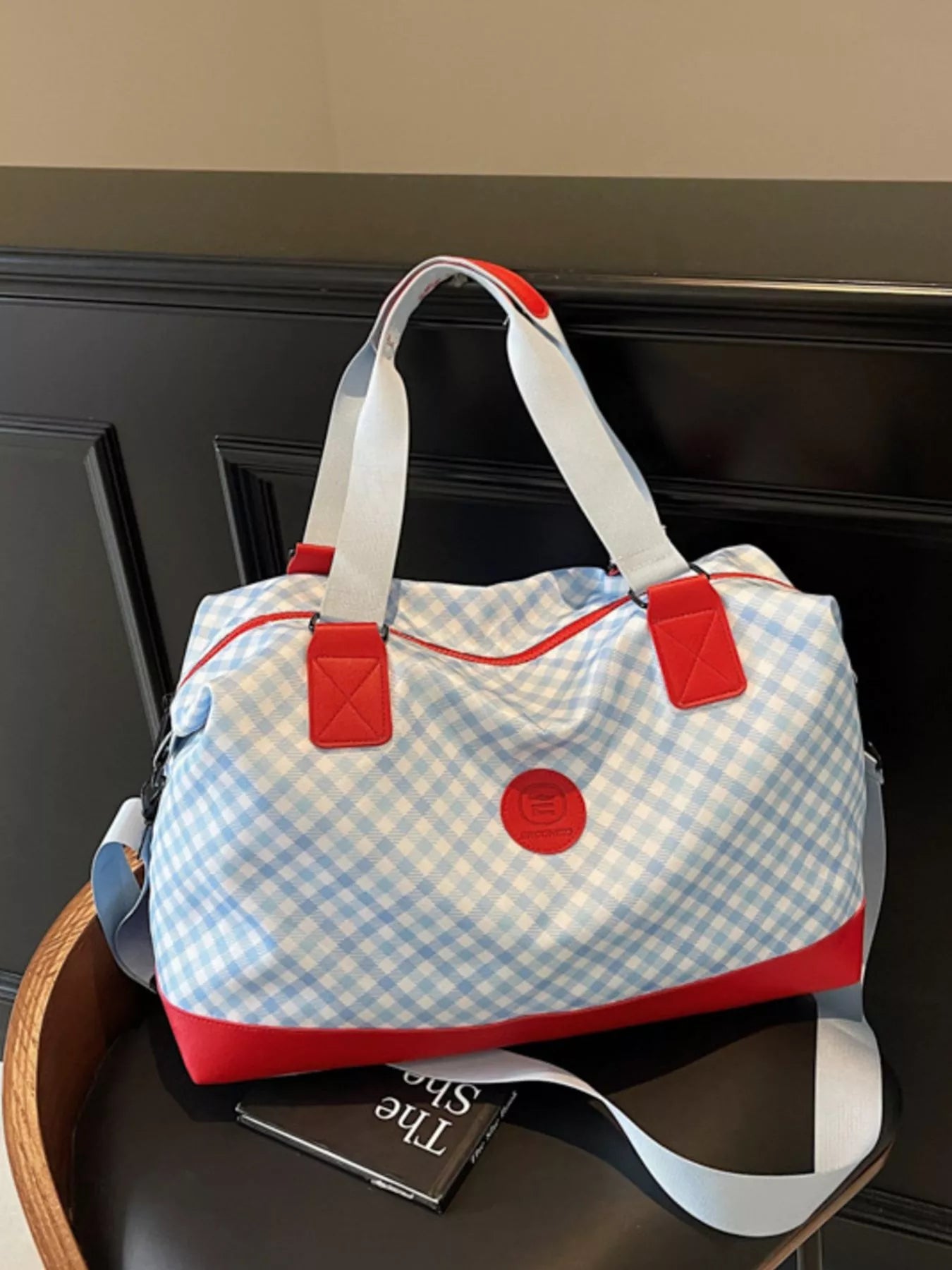 Checkered Pattern Travel Bag Trendsi