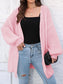 Women Open Front Dropped Shoulder Longline Cardigan nicholesgifts