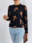 Patterned Drop Shoulder Sweater Trendsi