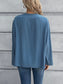 Ivy Lane Half Button Long Sleeve Blouse nicholesgifts