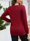 Texture Round Neck Long Sleeve Knit Top nicholesgifts