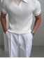 Men's Full Size Ribbed Short Sleeve Polo Plus Size nicholesgifts