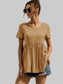 V-Neck Short Sleeve Babydoll Top nicholesgifts