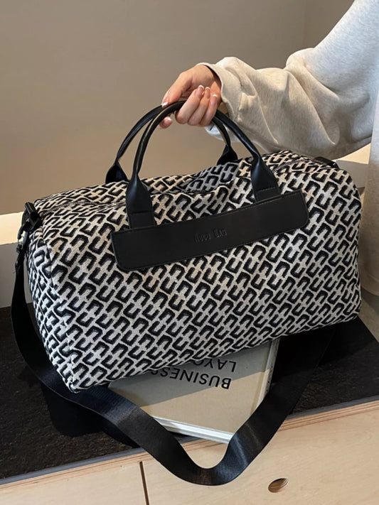 Geometric Pattern Travel Bag Trendsi