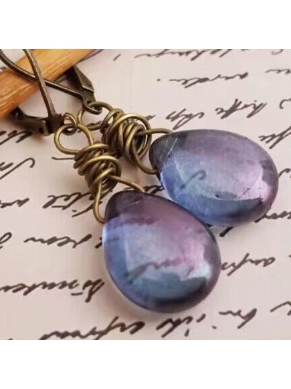 Alloy Gemstone Drop Earrings nicholesgifts