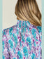 Double Take Full Size Printed Smocked Long Sleeve Blouse nicholesgifts
