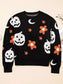 Women Spirit Of Halloween Gothic Pattern Long Sleeve Sweater nicholesgifts