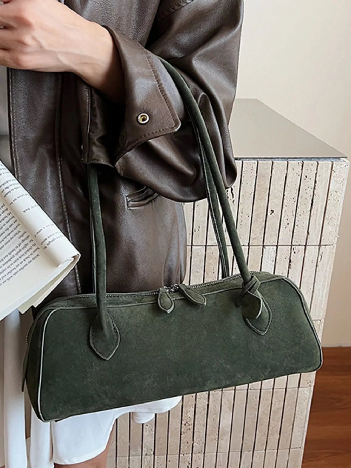Solid Color Shoulder Bag nicholesgifts