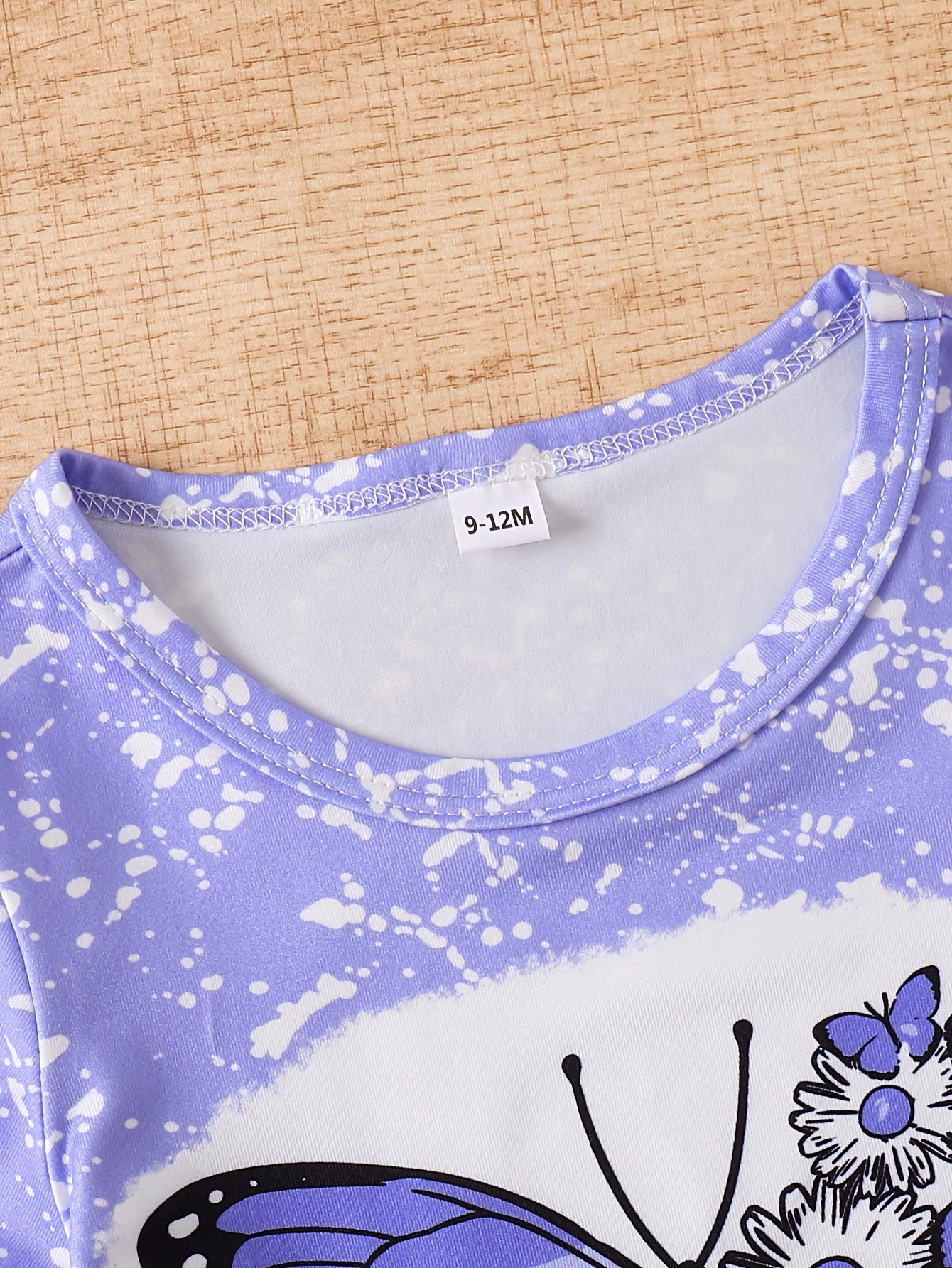 Children's Butterfly Round Neck Tee and Shorts Set nicholesgifts