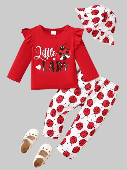 Baby and Toddler Girls Cartoon Top and Pants Set nicholesgifts