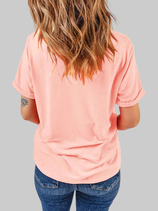 Pumpkin Graphic Round Neck Long Sleeve T-Shirt nicholesgifts