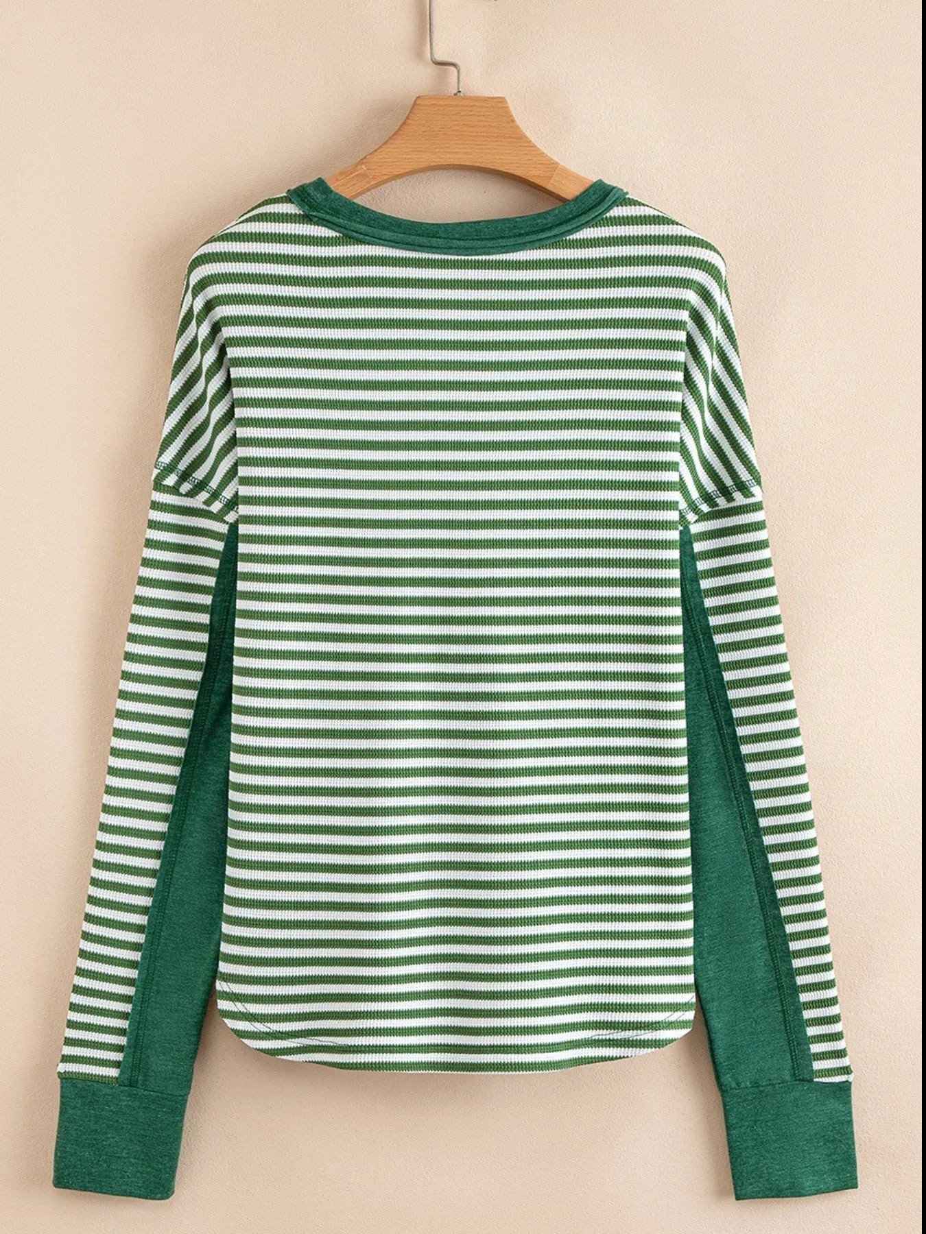 Striped Round Neck Long Sleeve Sweatshirt NicholesGifts
