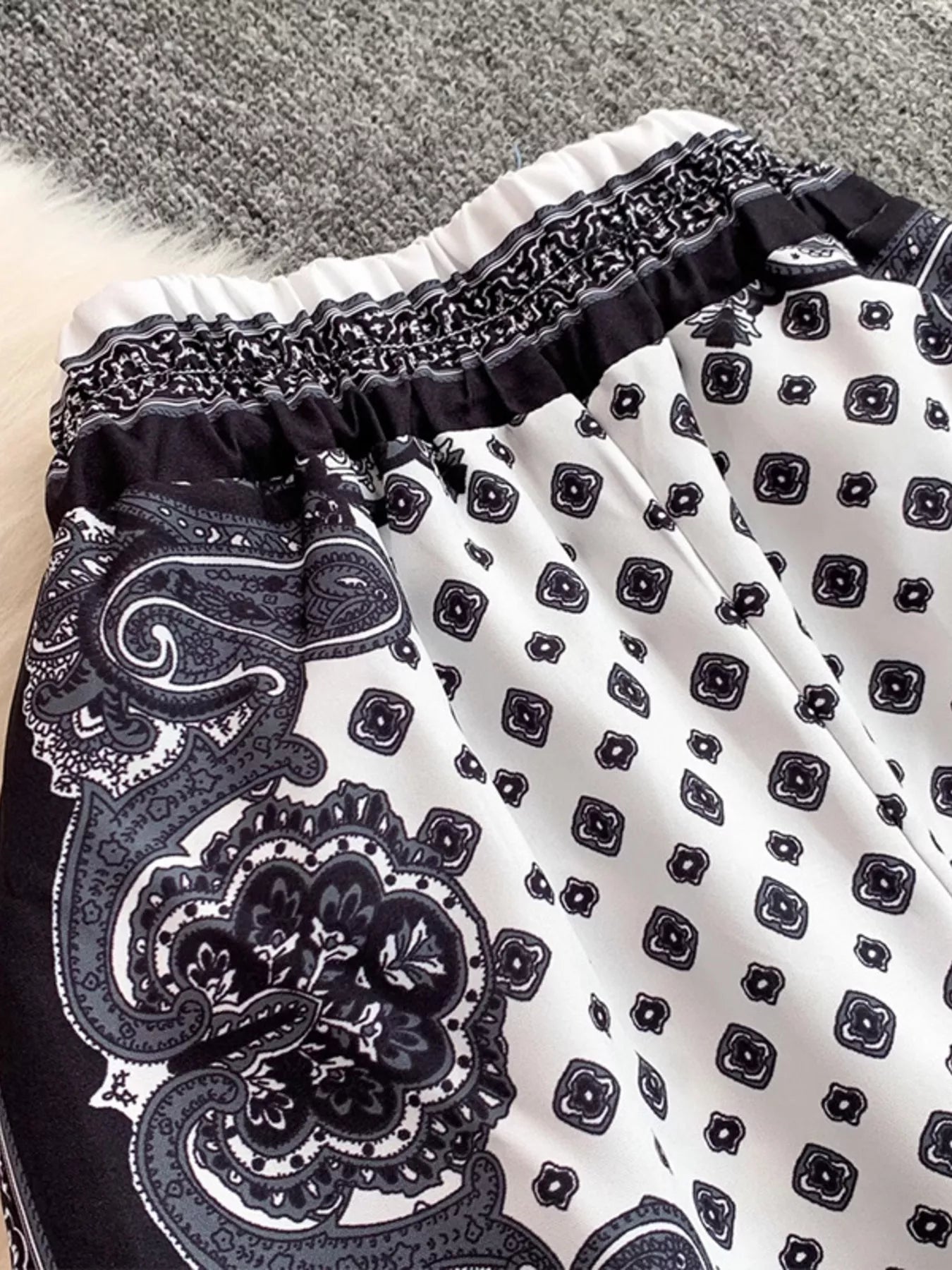 Tie Back Printed Cami and Pants Set Trendsi
