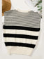 Striped Round Neck Sweater Vest nicholesgifts