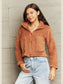 Zip-Up Collared Teddy Jacket nicholesgifts
