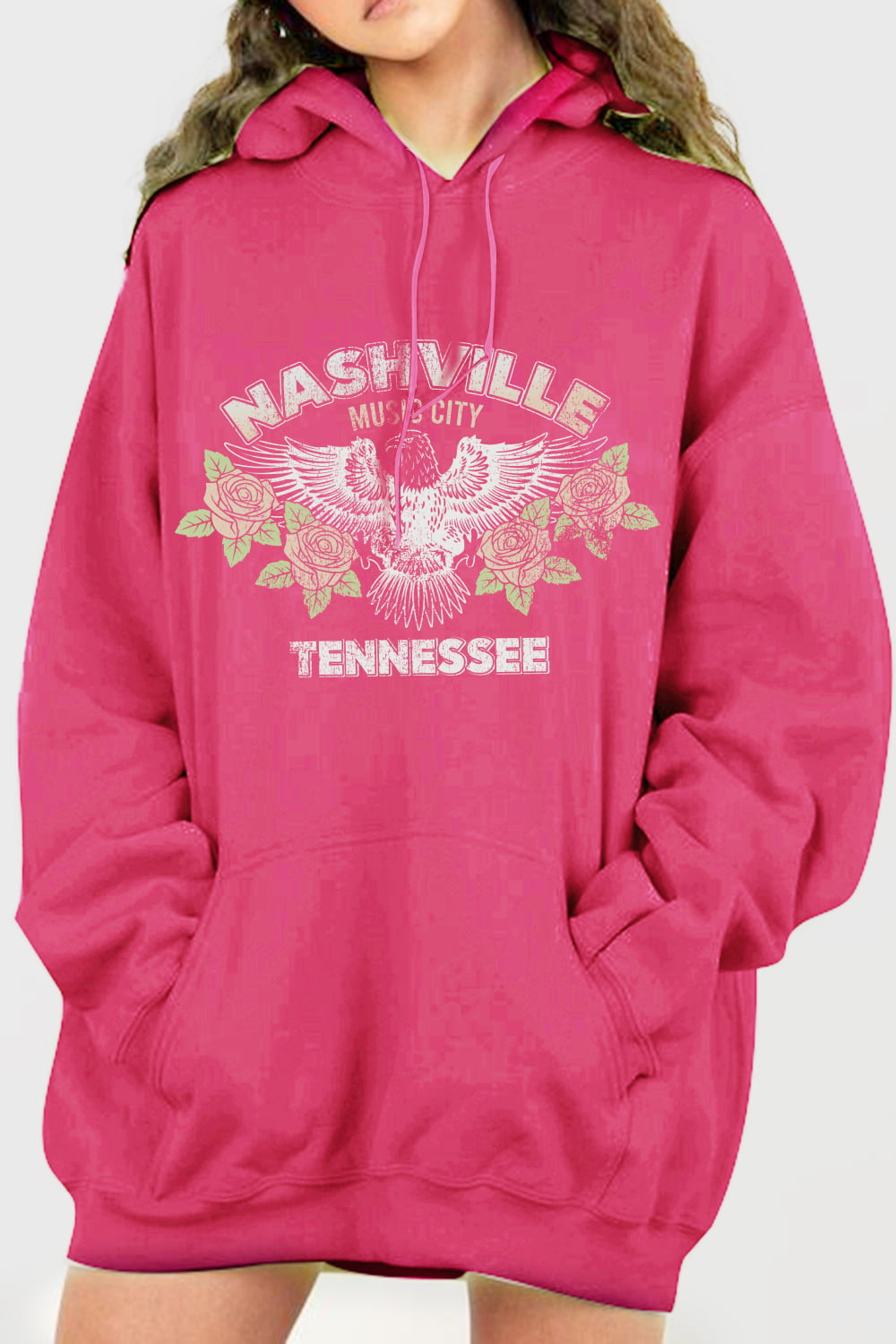 Simply Love Full Size NASHVILLE TENNESSEE Graphic Hoodie NicholesGifts