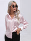 Collared Neck Buttoned Long Sleeve Shirt nicholesgifts