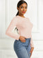 Round Neck Long Sleeve Bodysuit nicholesgifts
