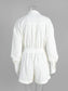 Casual Button Front Long Sleeve Romper nicholesgifts