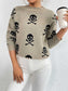 Patterned Drop Shoulder Sweater Trendsi