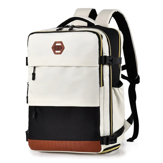 Color Block Multi-Pockets Backpack Bag Trendsi