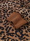 Leopard Print Contrast Trim Long Sleeve Top and Pants Set nicholesgifts