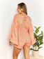 Double Take Printed Flare Sleeve Surplice Romper nicholesgifts