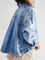 Pocketed Button Up Denim Jacket nicholesgifts
