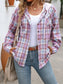 Plaid Long Sleeve Hooded Jacket nicholesgifts