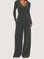 Casual Long Sleeve Top and Wide Leg Pants Set nicholesgifts