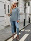 NicholesGifts Women Ribbed Drawstring Long Sleeve Hoodie nicholesgifts