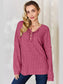 Basic Bae Full Size Ribbed Half Button Long Sleeve T-Shirt nicholesgifts