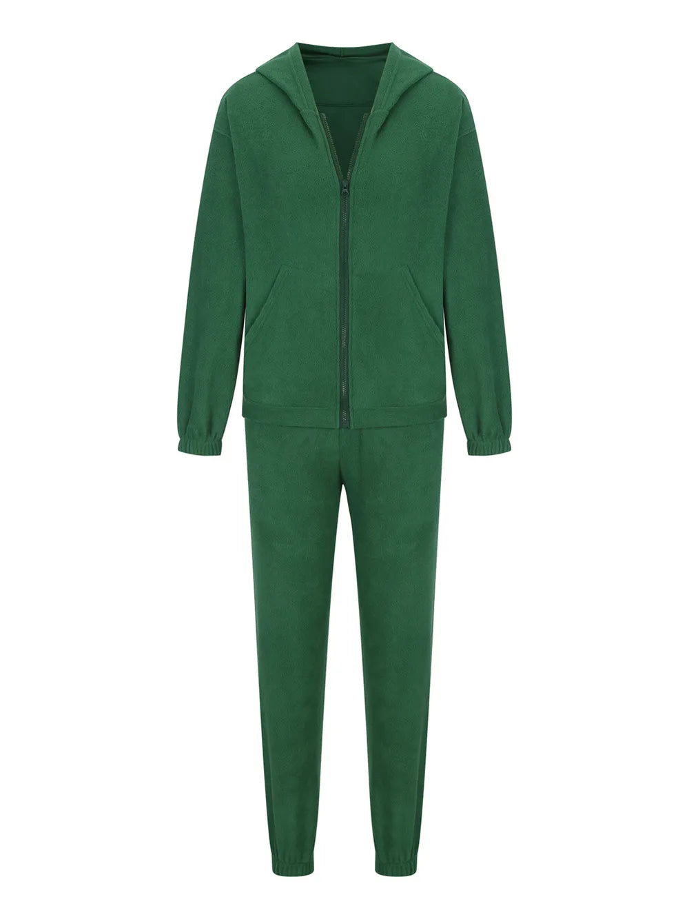 Zip Up Long Sleeve Hoodie and Joggers Set nicholesgifts