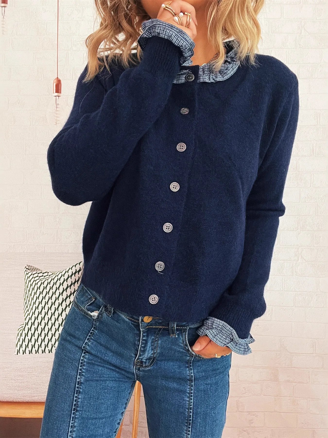 Button Up Long Sleeve Cardigan